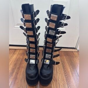 Demonia knee-high boots